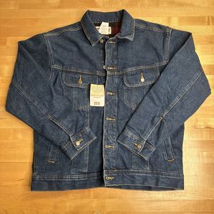 Wrangler Denim Jacket Large Flannel Lined